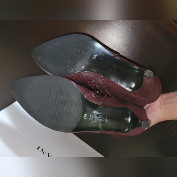 Alfani Harpper l Malbec Leather Dark Mauve 2.5" Heel Women Boots Size 7.5 M - Picture 5 of 12